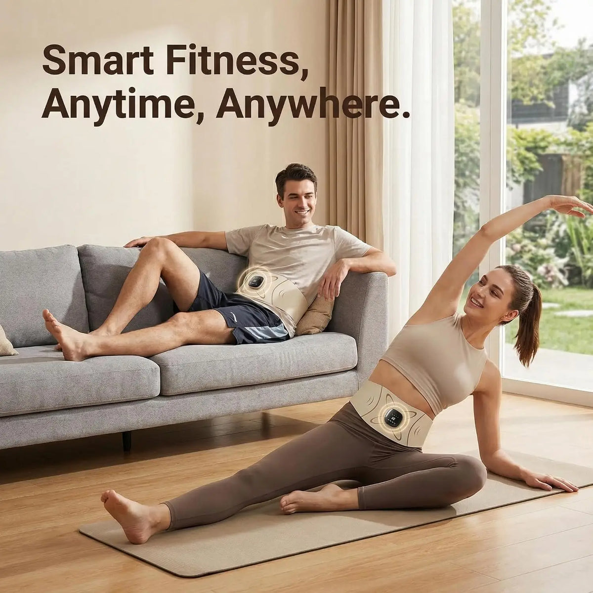Abdominal Toning and Waist Pulse Massage Belt for Muscle Recovery