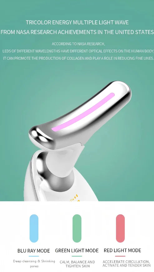 Red Light LED Facial and Neck Massager for Skin Tightening and Sculpting - 11