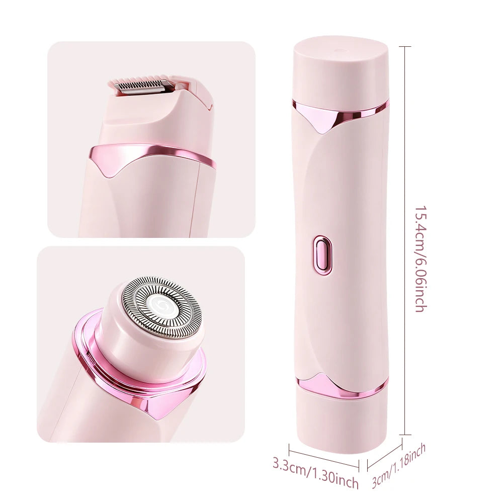 Dual-Head Painless Electric Body and Bikini Hair Trimmer for Women - 15