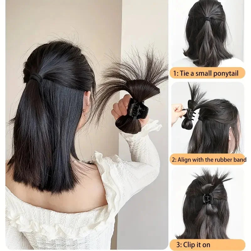 Elegant Synthetic Ponytail Hair Claw Clip for Quick Styling