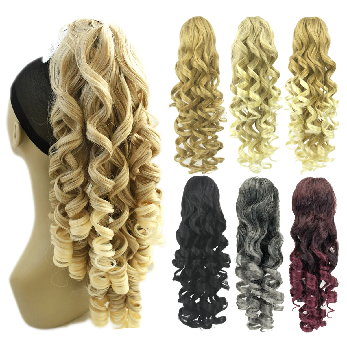 Long Curly Claw Clip Ponytail Hair Extension