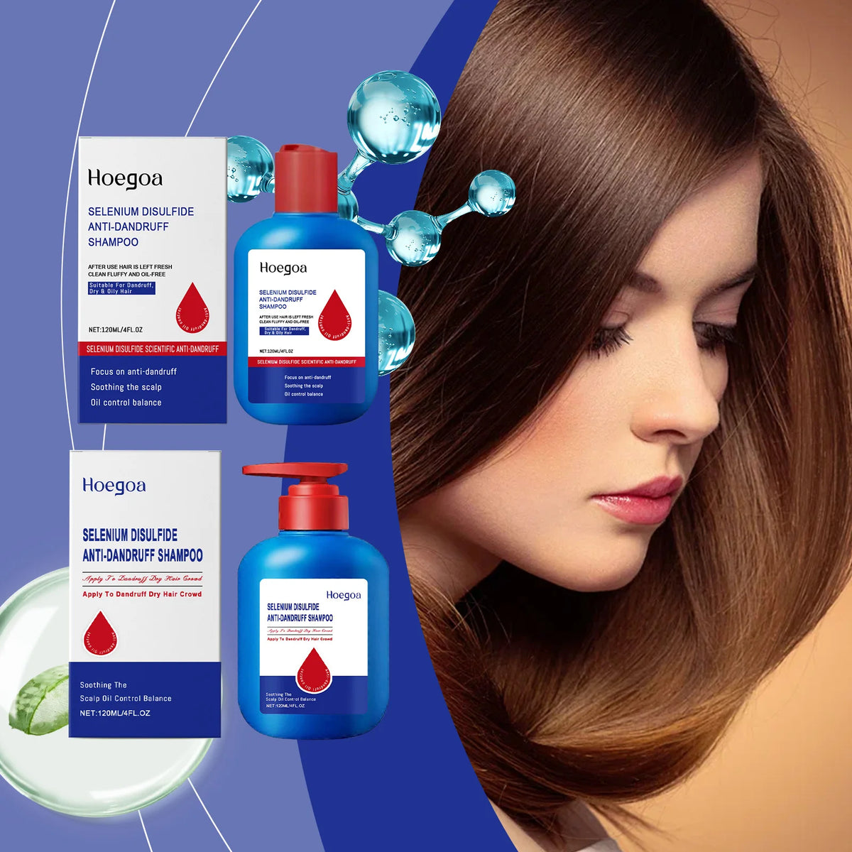 Selenium Disulfide Anti-Dandruff Shampoo for Itchy Scalp and Oil Control