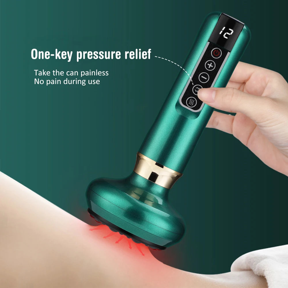Electric Cupping and Gua Sha Massage Tool for Pain Relief and Recovery