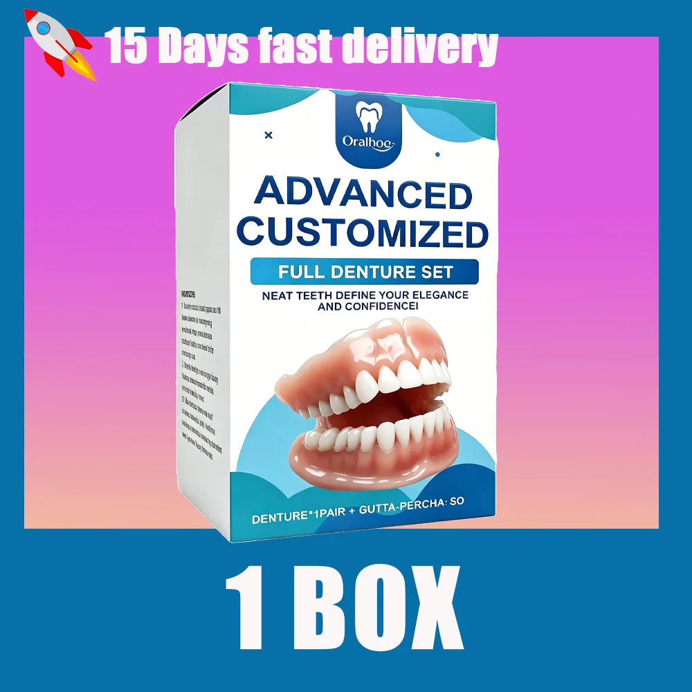 Realistic Temporary Denture Set for a Natural and Confident Smile
