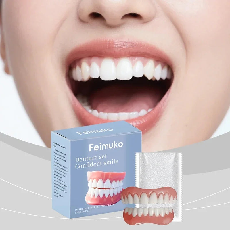 Temporary Silicone Dentures for Missing or Broken Teeth Comfort Fit - 7