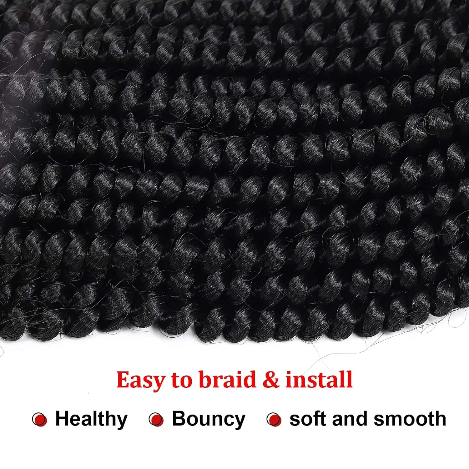Fluffy Spring Twist Crochet Braiding Hair Extensions for Protective Styles - 5