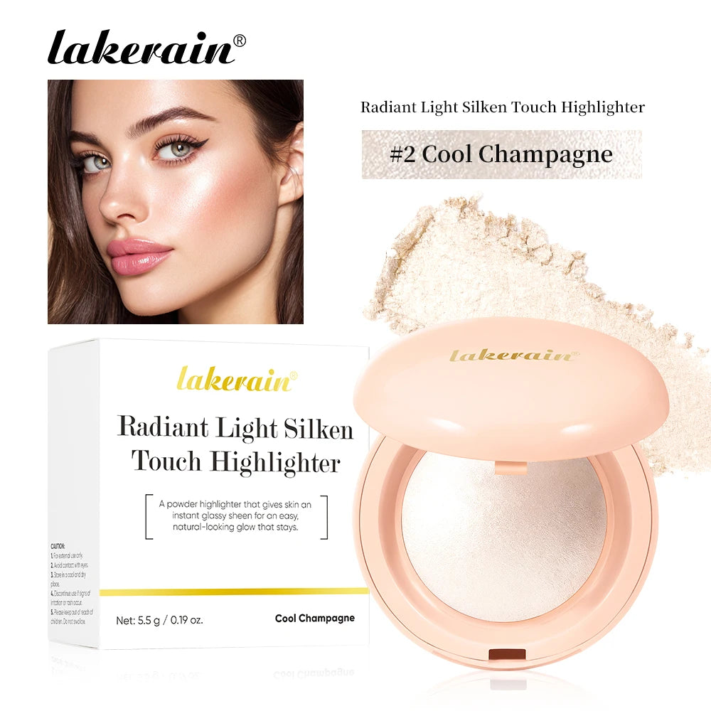 Silky Smooth Highlighter Powder for a Radiant Glass Skin Glow Finish - 19
