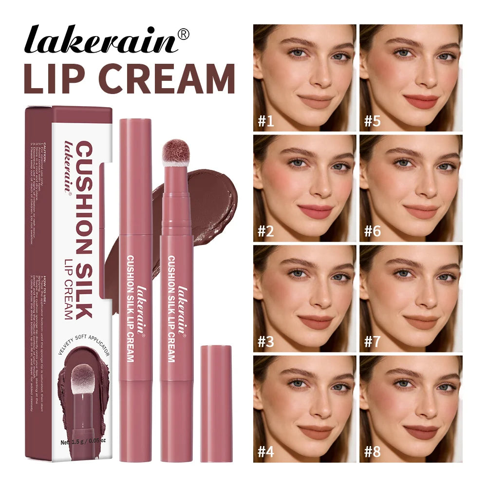 Cushion Silk Lip Cream and Blush for Long-Lasting Matte Makeup Finish
