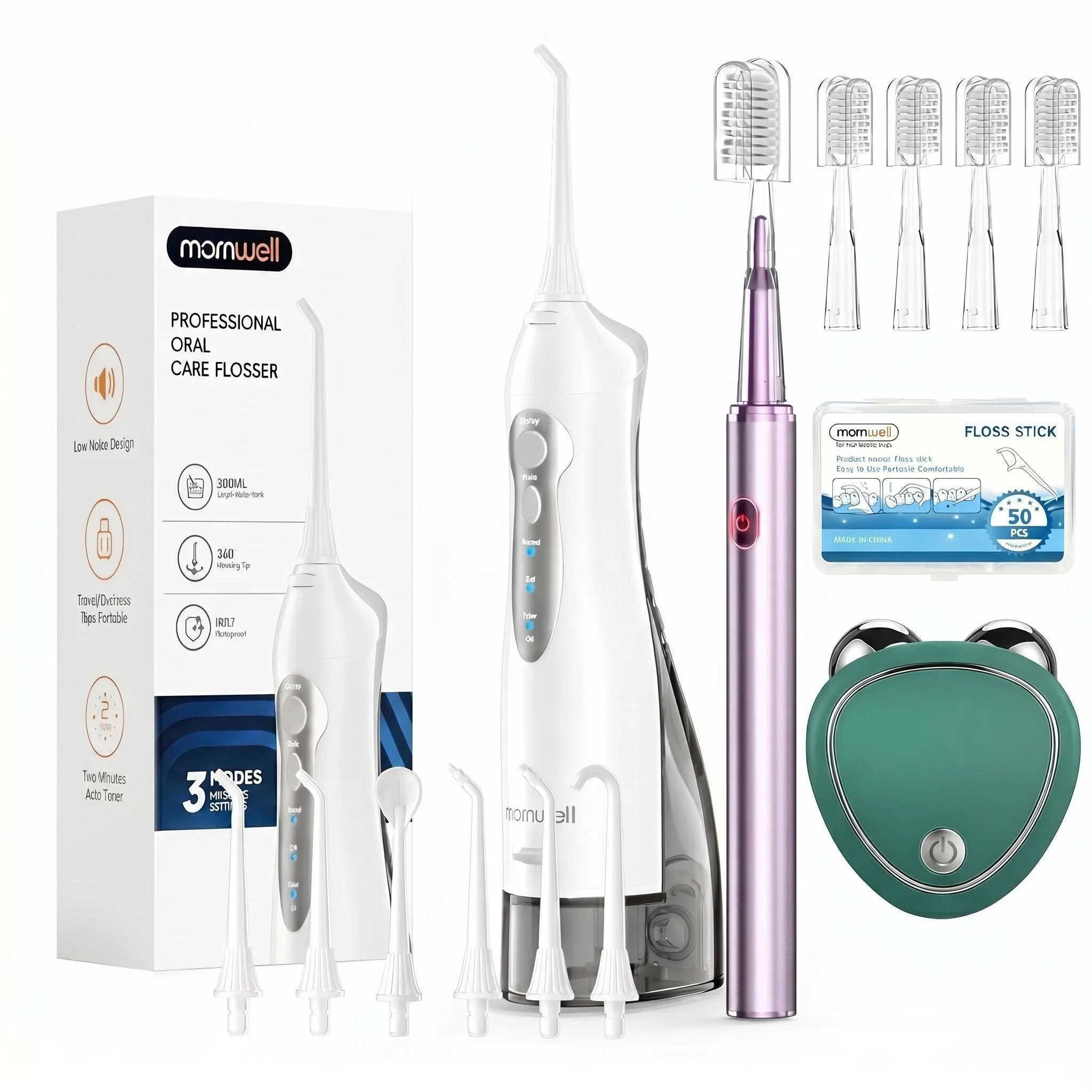 Portable Water Flosser and Electric Toothbrush Dental Care Set - 33