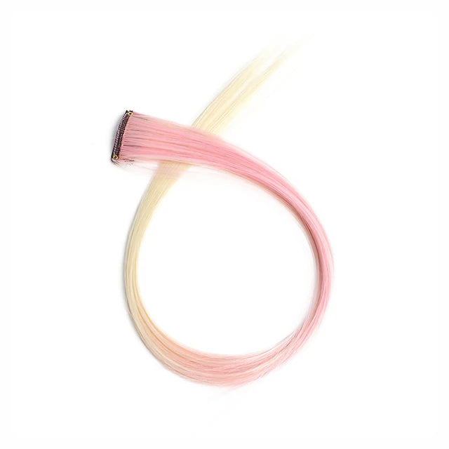22-Inch Colorful Clip-In Hair Extensions for Instant Highlights - 8