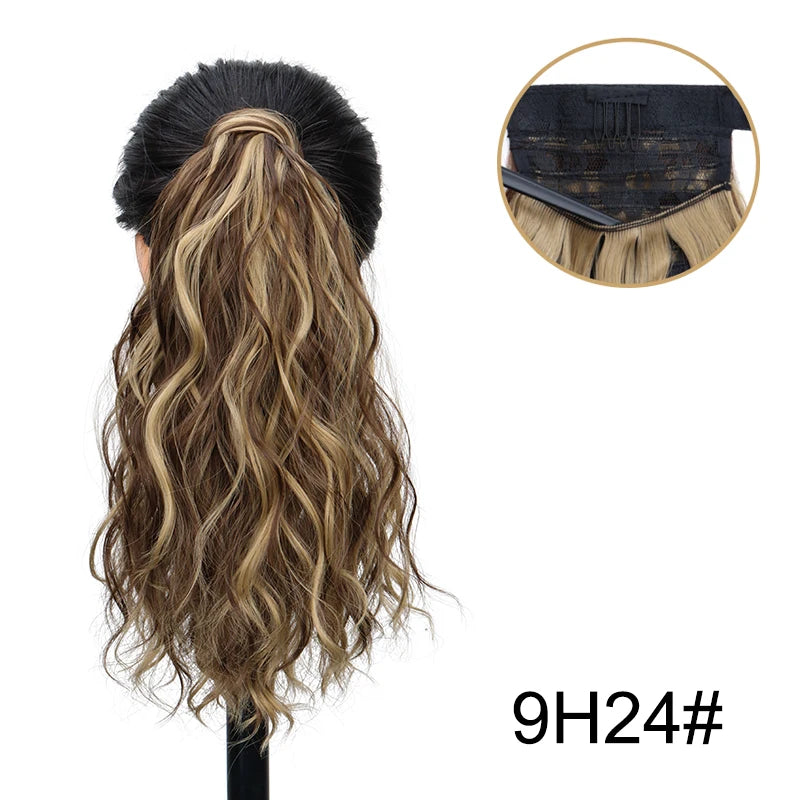 14-Inch Wavy Wrap-Around Clip-In Ponytail Hair Extension - 13