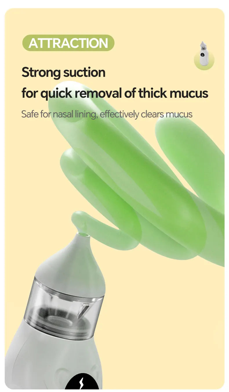 Electric Baby Nasal Aspirator with 9 Suction Levels for Newborns