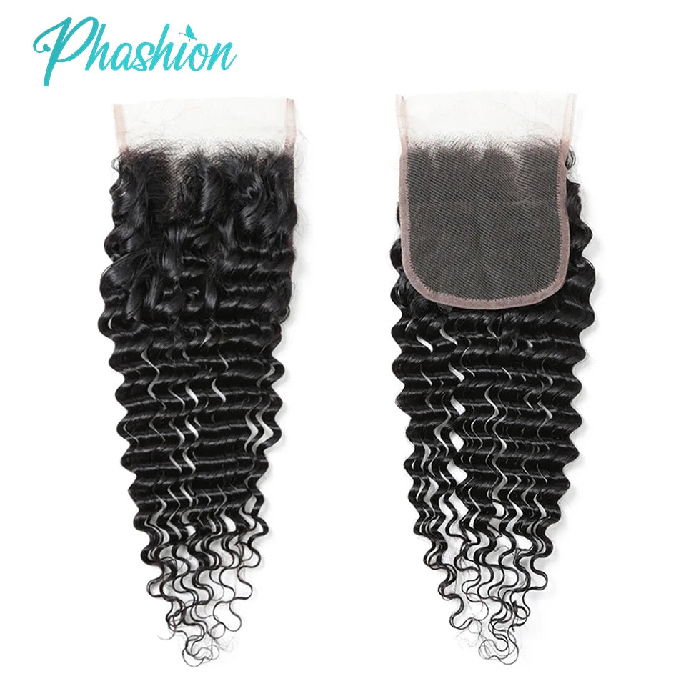 Deep Wave Human Hair Lace Frontal and Closure - 3