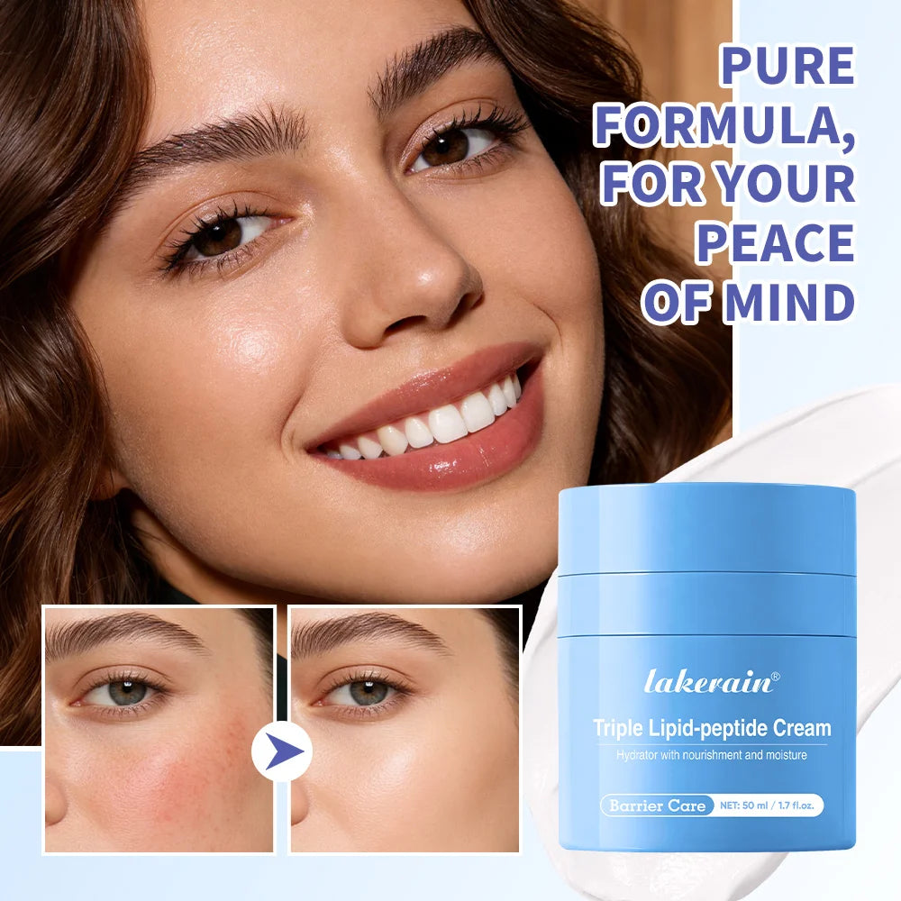 Triple Lipid Peptide Moisturizing Face Cream for Dry and Sensitive Skin