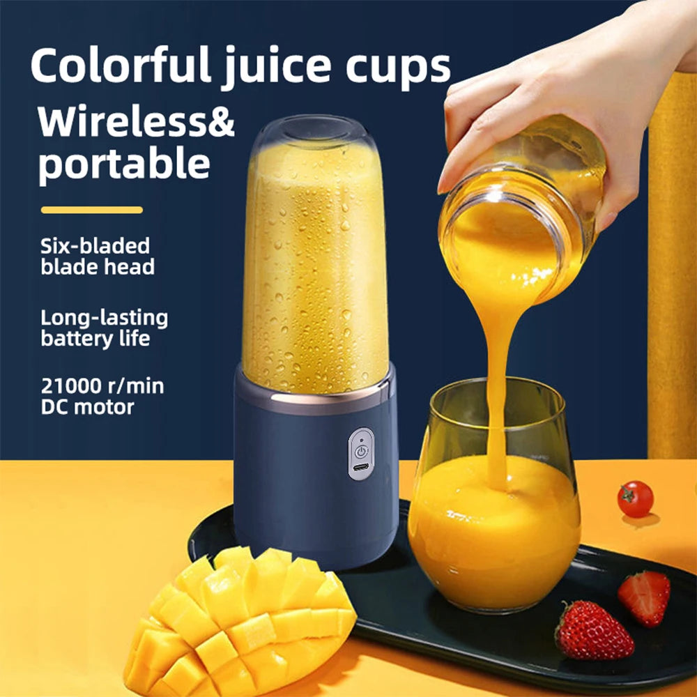 Portable Wireless Electric Juicer Cup for Fresh Fruit Smoothies - 1