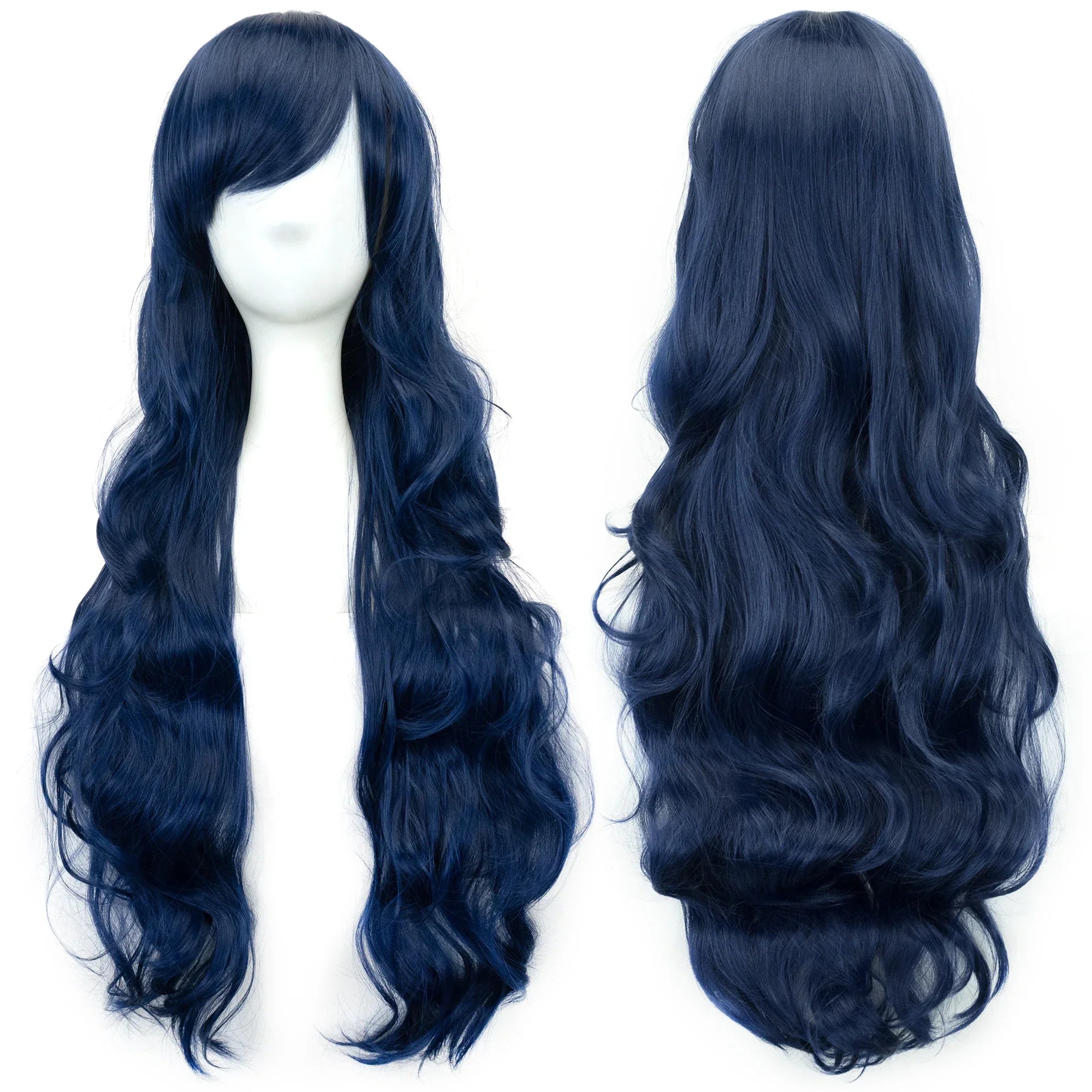 Long Curly Heat-Resistant Synthetic Cosplay Wig for Costume Parties - 36