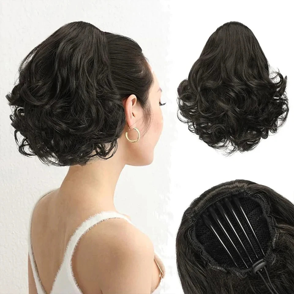 Short Curly Claw Clip Ponytail Hair Extension for Instant Volume