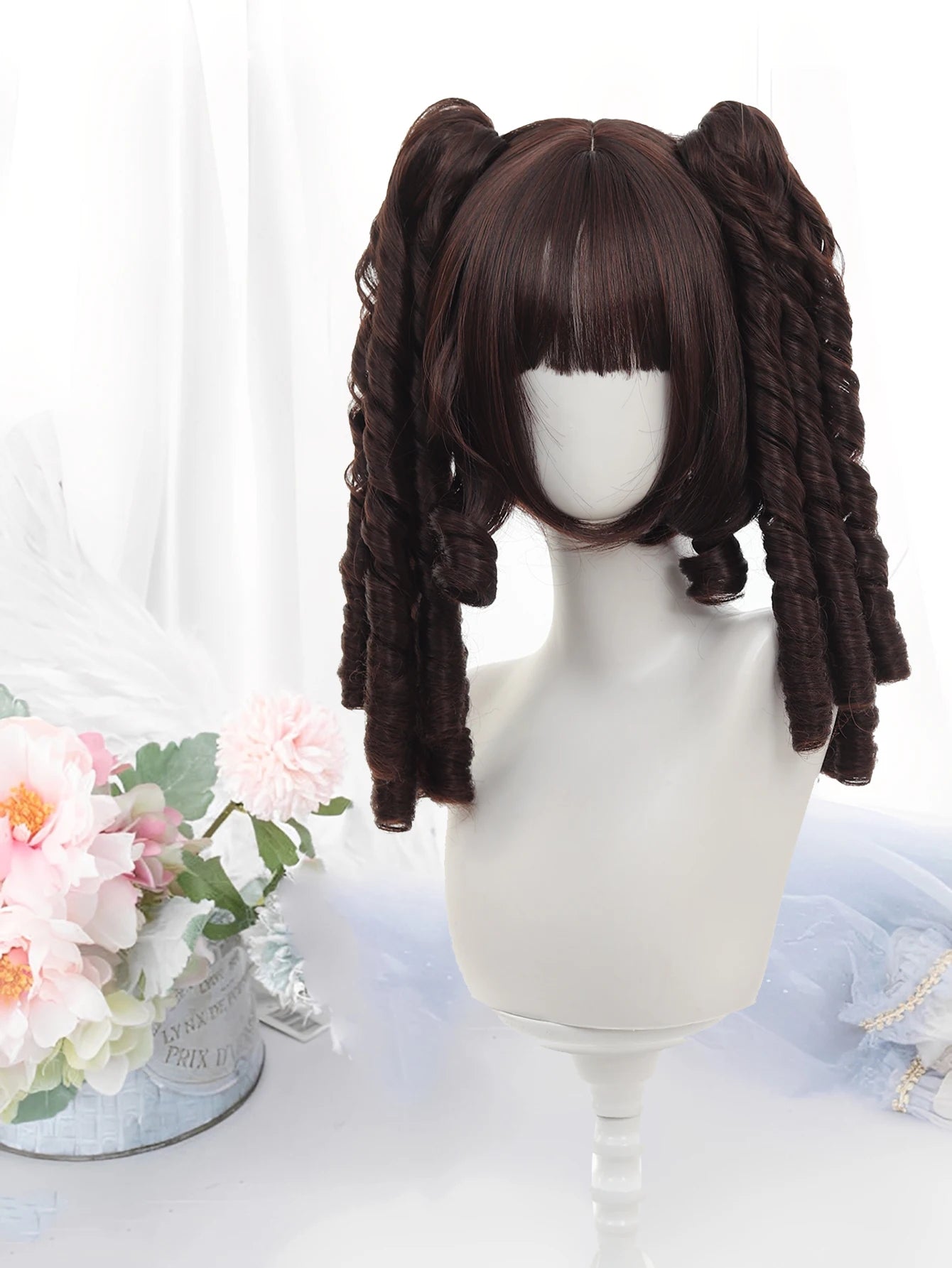 Long Wavy Blonde Cosplay Wig with Bangs - 15