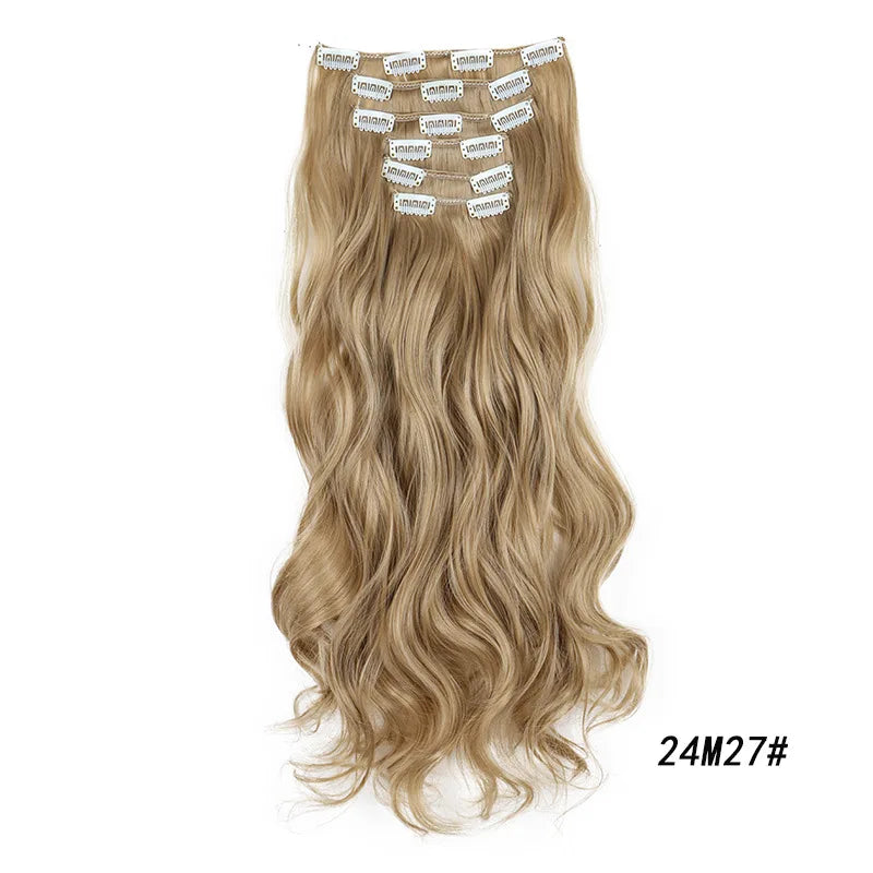 18-Inch Curly Clip-In Hair Extensions for Instant Volume - 19