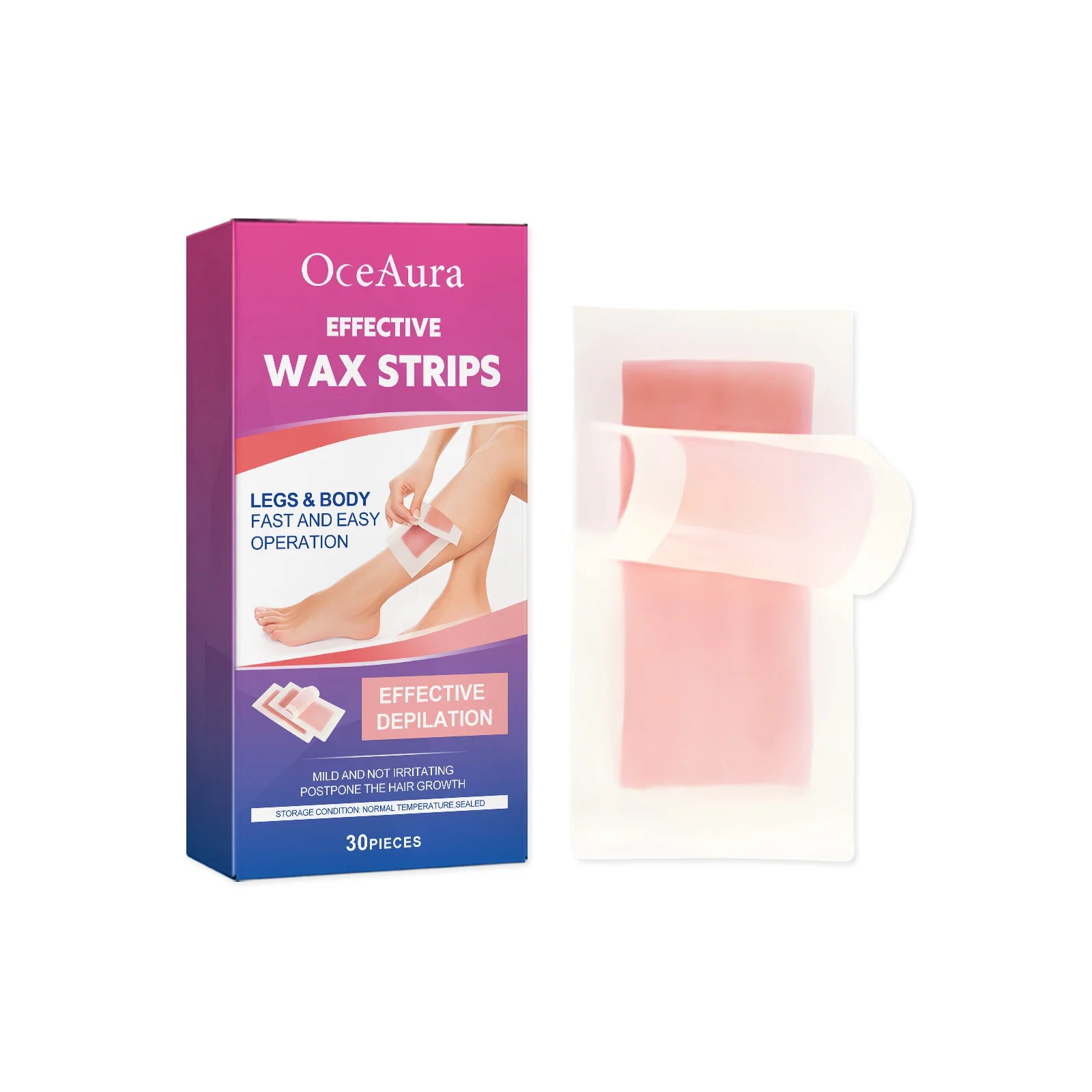 Pain-Free Full Body Hair Removal Wax Strips for Smooth Skin - 10