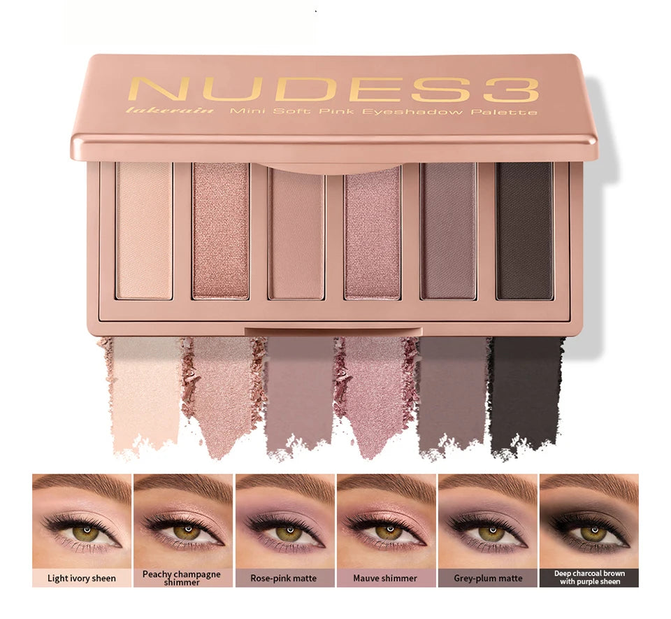 Neutral Matte and Shimmer Eyeshadow Palette for Daily Makeup