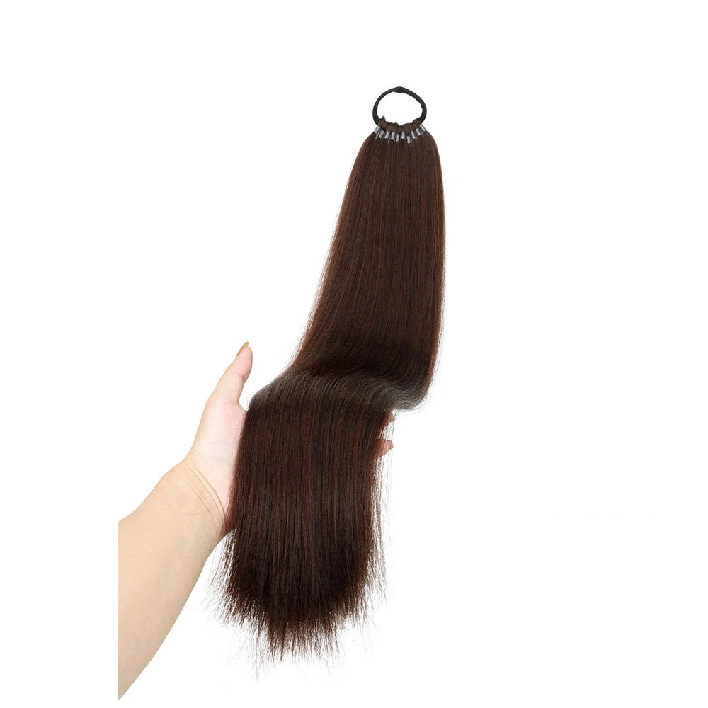 22-Inch Long Straight Synthetic Hair Ponytail Extension - 13