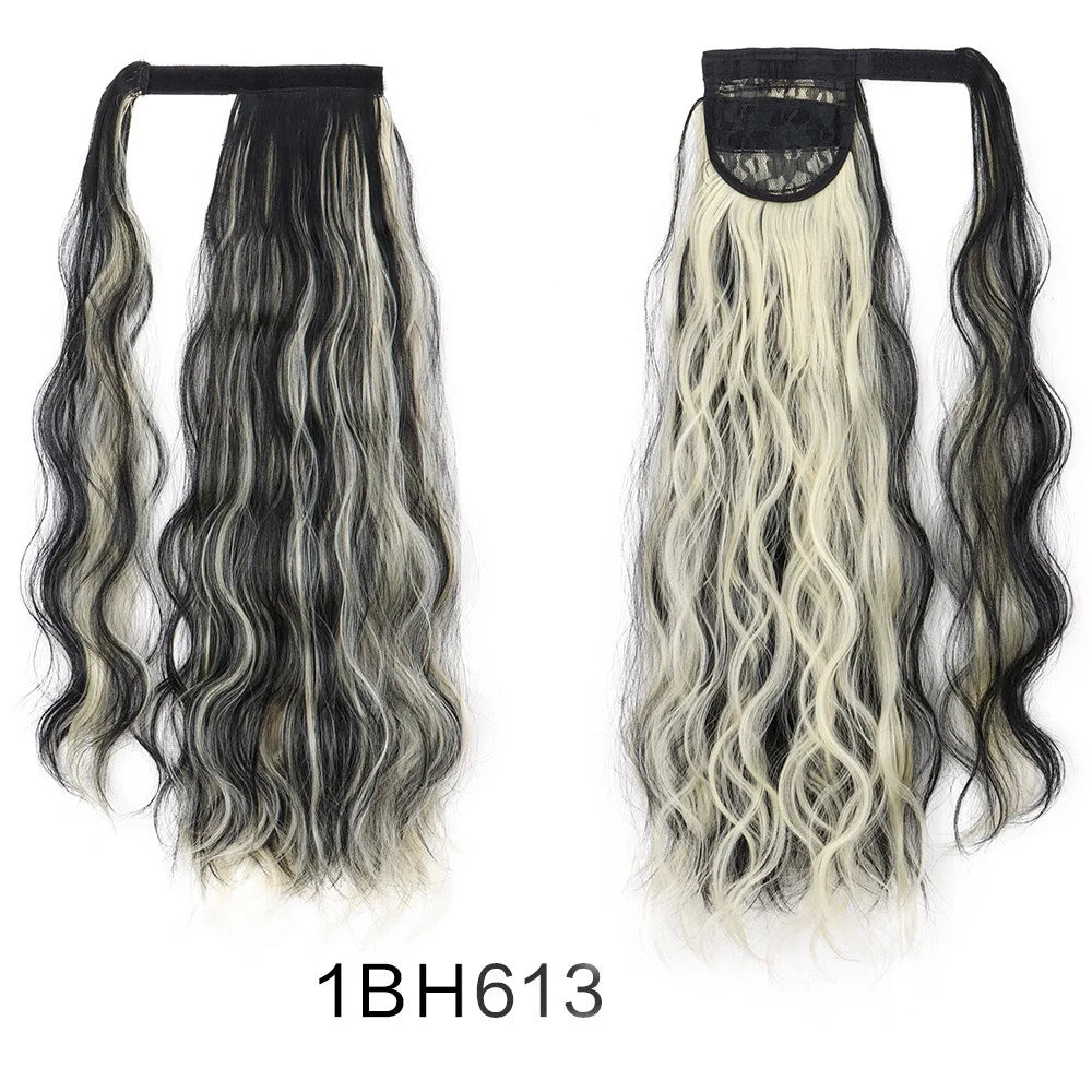22-Inch Wavy Wrap-Around Ponytail Hair Extension - 14