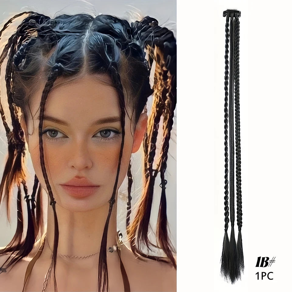 Triple Braid Clip-In Hair Extensions for Instant Styling - 21