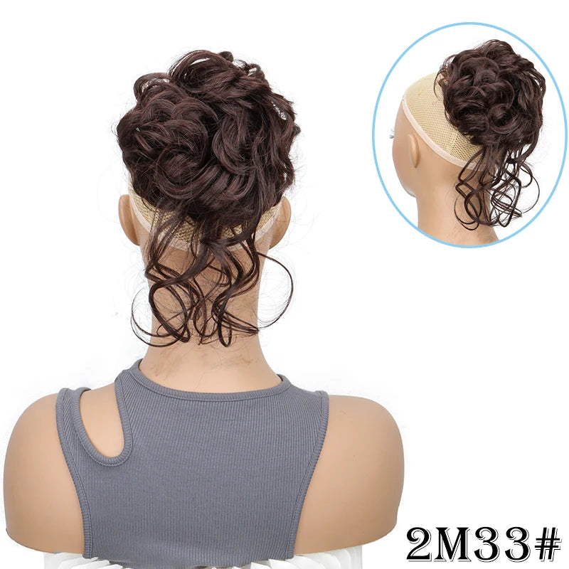 Messy Bun Hair Extension for Elegant Updo Hairstyles - 12