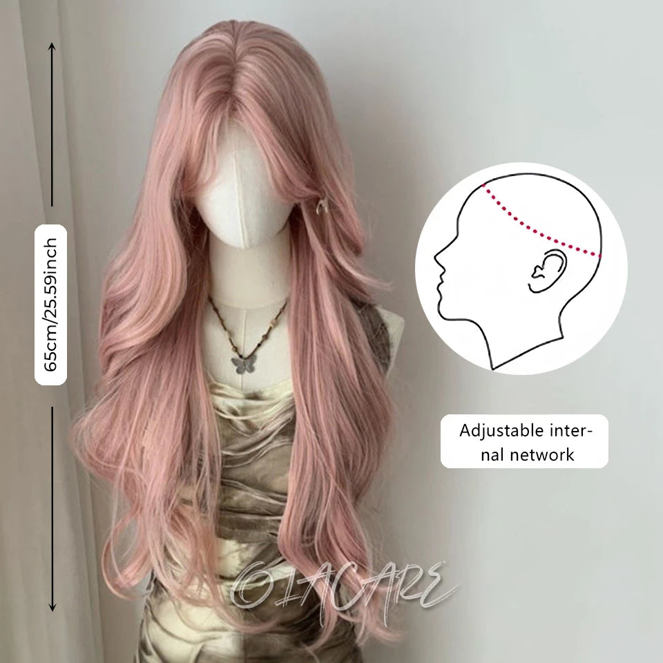 Long Straight Synthetic Wig with Bangs for Cosplay and Parties - 33