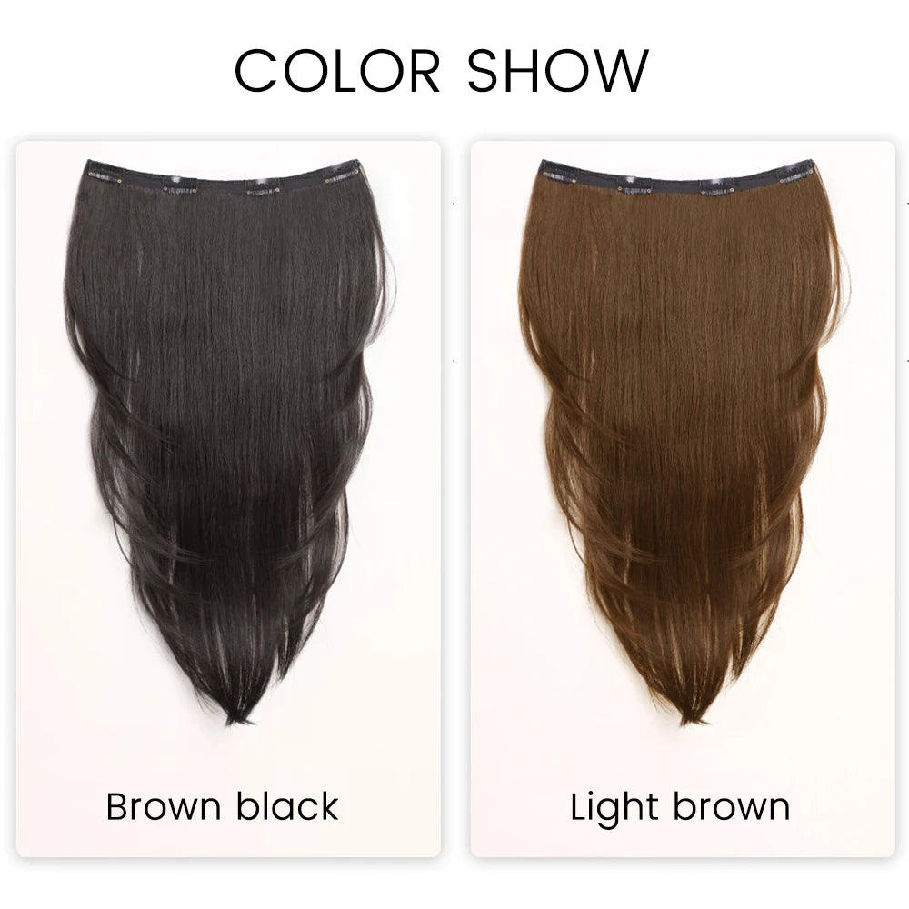 20-Inch Long Layered U-Shaped Clip-In Hair Extensions - 5