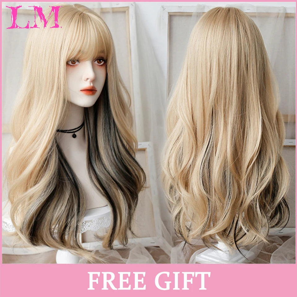 24-Inch Long Pink Cosplay Wig for Costumes
