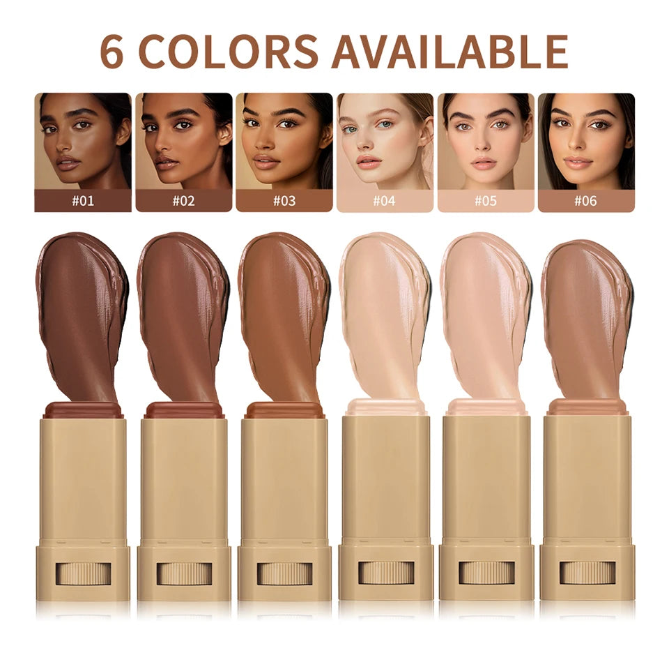 Serum Boosted Skin Tint Foundation Stick with Puff for Natural Makeup - 8