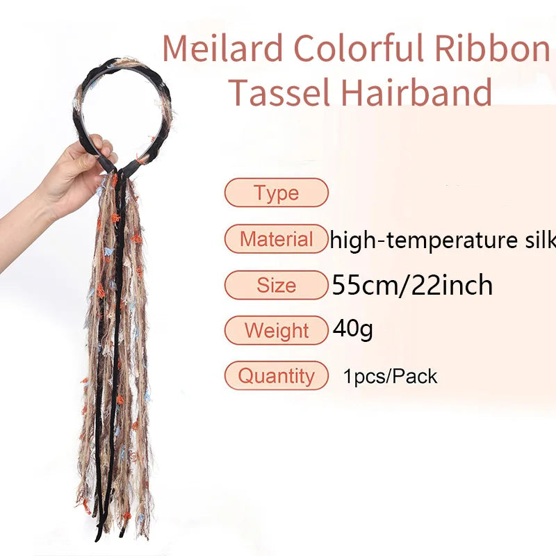 Boho Tassel Braided Hairband Headpiece