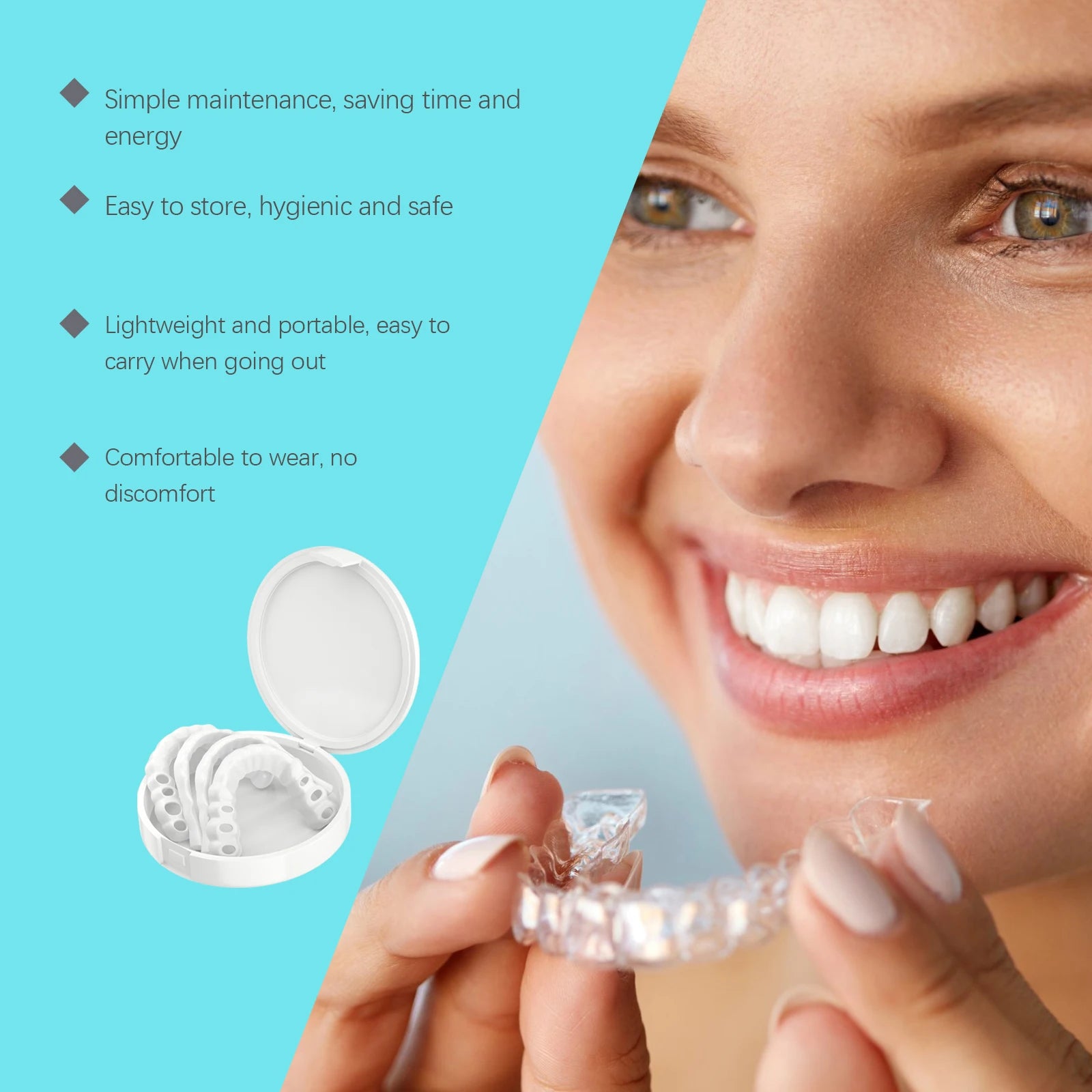 Adjustable Snap-On Dentures for Missing Teeth and Smile Repair - 11