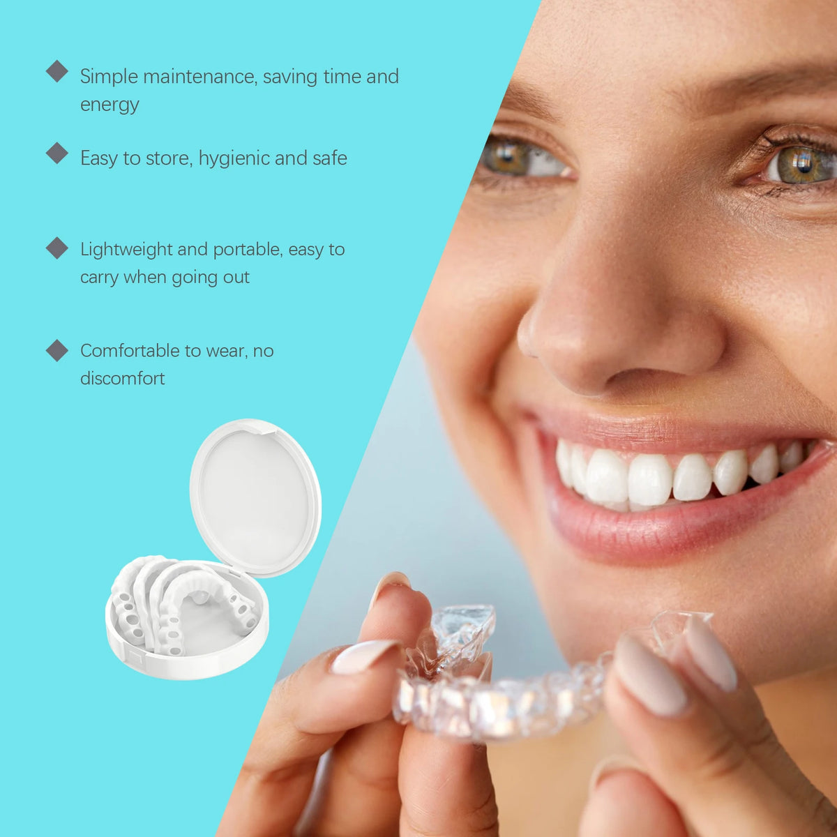 Adjustable Snap-On Dentures for Missing Teeth and Smile Repair