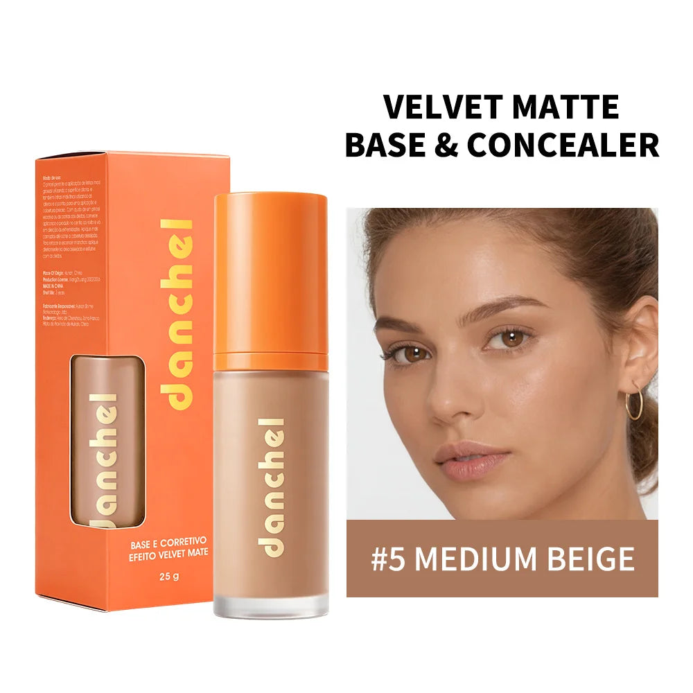 2-in-1 Liquid Foundation and Concealer for Flawless Velvet Matte Finish - 29