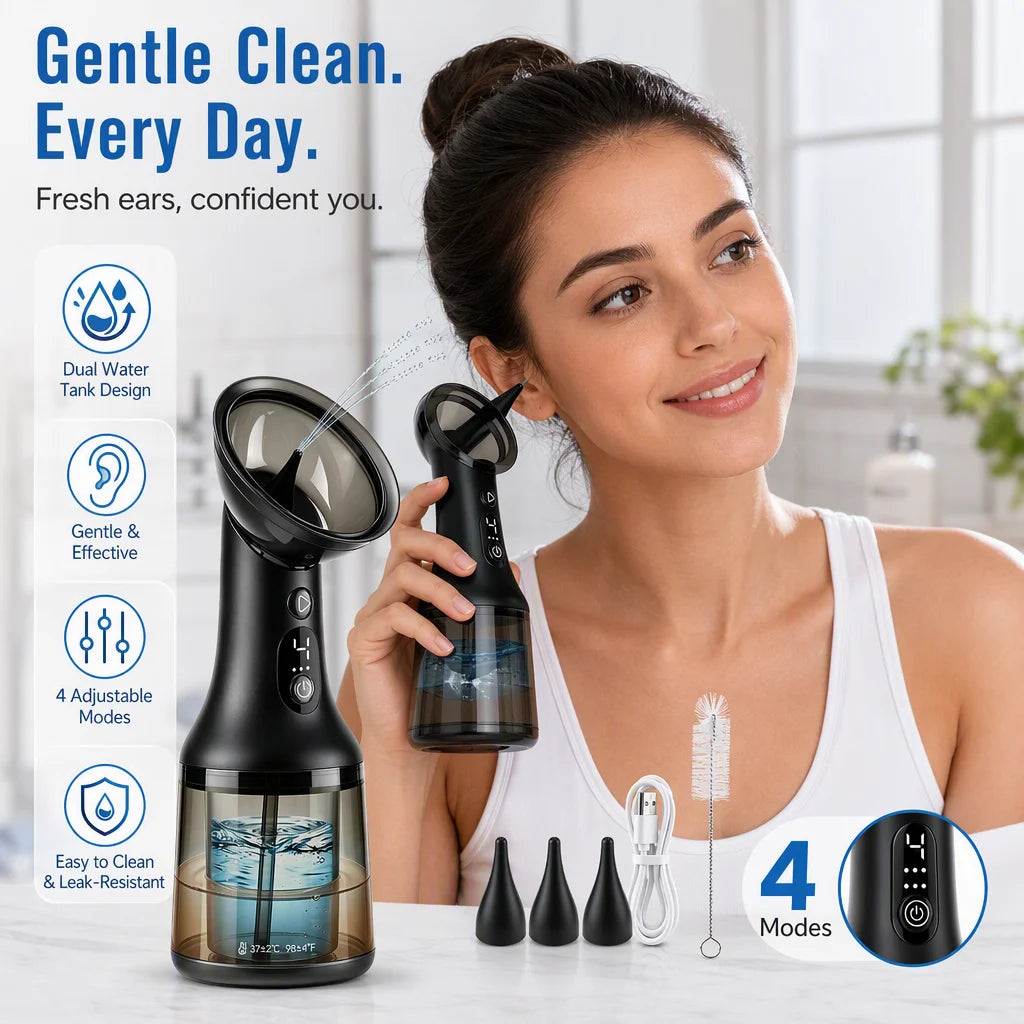 Electric Ear Wax Removal Irrigator with Dual Water Tank System