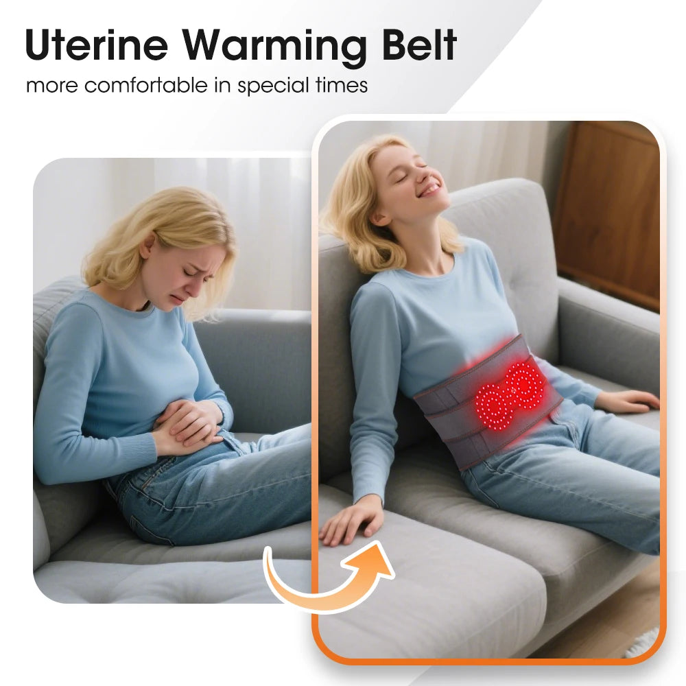 Cordless Heated Vibration Waist Massage Belt for Back Pain Relief - 4