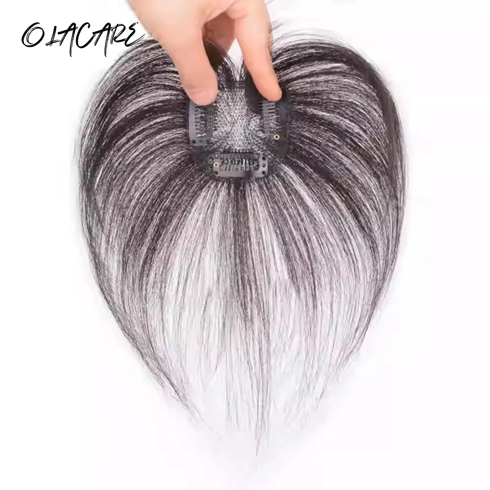 Clip-In Hair Topper Bangs Extension for Natural Volume and Style - 1