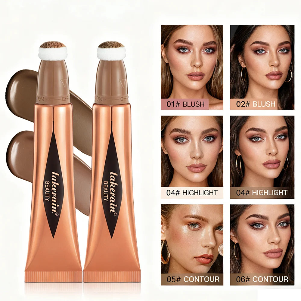 Liquid Face Contour and Highlighter Wand with Cushion Applicator - 1