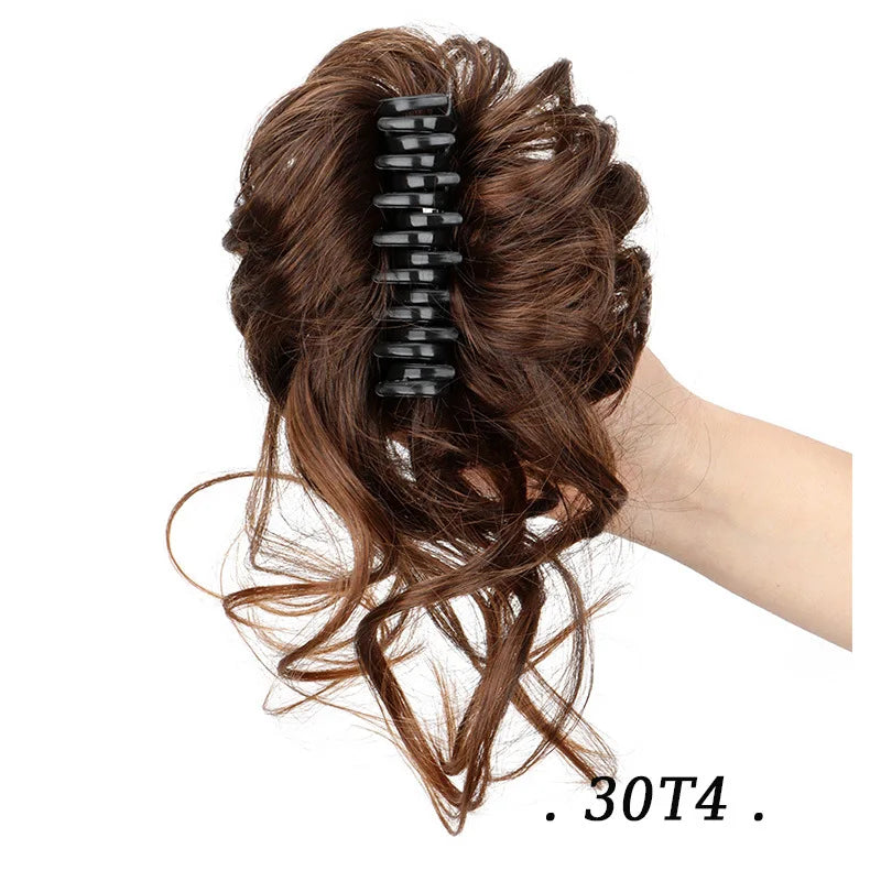 Elastic Curly Hair Bun Extension for Instant Volume and Updo Hairstyles - 16
