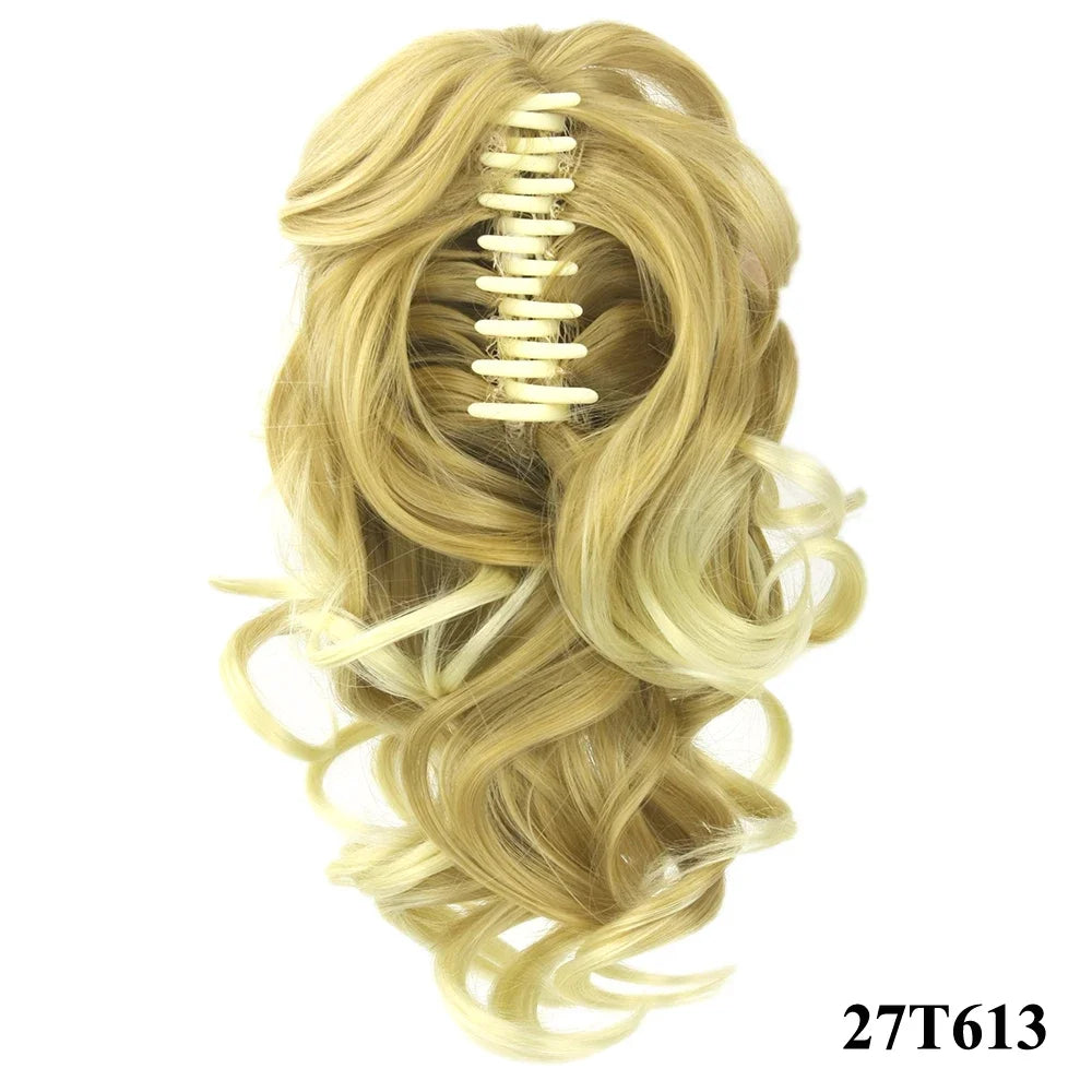 Short Curly Claw Clip Ponytail Hair Extension - 7