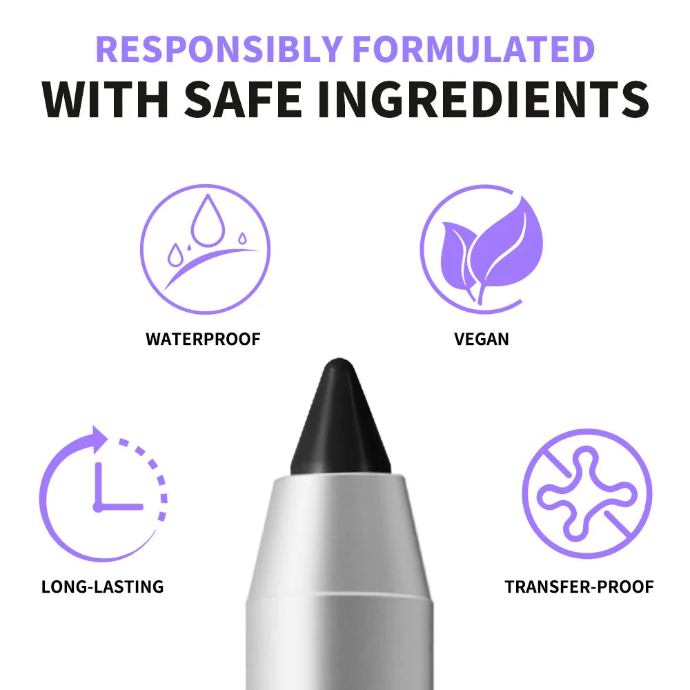 Waterproof Long-Lasting Smudge-Proof Eyeliner Pencil for All Day Wear - 5
