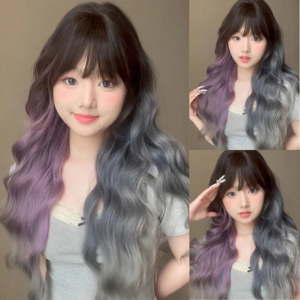 Wavy Brown Cosplay Wig with Curly Pigtails for Costume Parties - 25