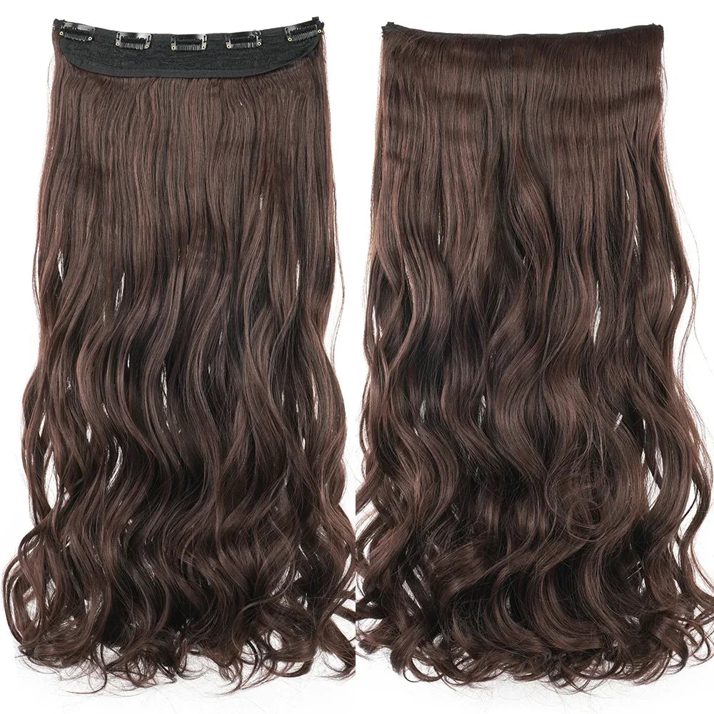 Wavy Clip-In Synthetic Hair Extensions for Instant Volume - 13
