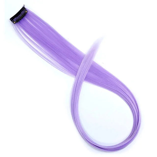 22-Inch Colorful Clip-In Hair Extensions for Instant Highlights - 13