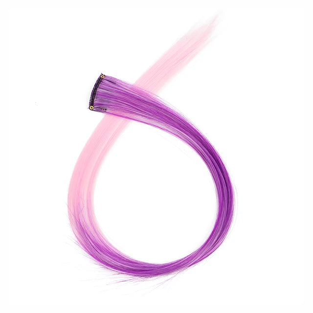 22-Inch Colorful Clip-In Hair Extensions for Instant Highlights