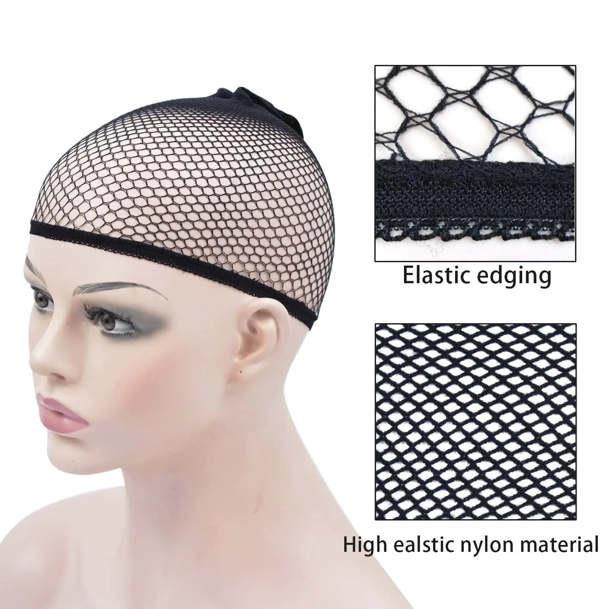 Breathable Elastic Mesh Wig Cap for Secure Hair Styling