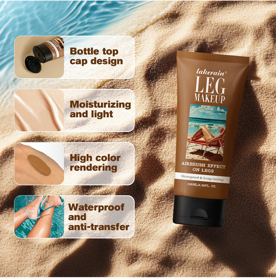 Waterproof Liquid Leg Makeup Foundation for Flawless Even Skin Tone